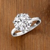 image:imageRossSimons 400 Carat Moissanite Solitaire Ring in Sterling SilverMoissanite