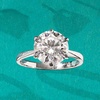image:imageRossSimons 400 Carat Moissanite Solitaire Ring in Sterling SilverMoissanite