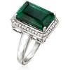 image:imageRossSimons 440 Carat Emerald and 20 ct tw Diamond Ring in Sterling SilverEmerald