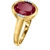 image:imageRossSimons 500 Carat Ruby Ring With Diamonds in 14kt Yellow GoldRuby
