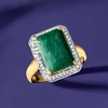 image:imageRossSimons 550 Carat Emerald and 20 ct tw Diamond Ring in 14kt Yellow GoldEmerald
