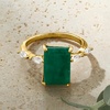 image:imageRossSimons 550 Carat Emerald and 50 ct tw White Topaz Ring in 18kt Gold Over SterlingEmerald