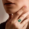 image:imageRossSimons 550 Carat Emerald and 50 ct tw White Topaz Ring in 18kt Gold Over SterlingEmerald
