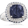 image:imageRossSimons 570 ct tw Sapphire and 10 ct tw White Topaz Ring in Sterling SilverSapphire