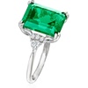 image:imageRossSimons 600 ct tw Simulated Emerald and 19 ct tw CZ Ring in Sterling SilverEmerald