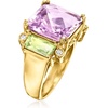 image:imageRossSimons 650 Carat Amethyst and 140 ct tw Peridot Ring With White Topaz in 18kt Gold Over SterlingAmethyst