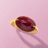 image:imageRossSimons 700 Carat Ruby Ring in 18kt Gold Over SterlingRuby