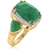 image:imageRossSimons 700 ct tw Emerald and 13 ct tw Diamond Ring in 18kt Gold Over SterlingEmerald