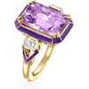 image:imageRossSimons 725 Carat Amethyst and 60 ct tw White Topaz Ring in 18kt Gold Over SterlingAmethyst