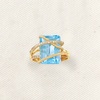 image:imageRossSimons 850 Carat Sky Blue Topaz and 15 ct tw Diamond Ring in 14kt Yellow GoldTopaz
