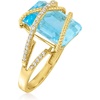 image:imageRossSimons 850 Carat Sky Blue Topaz and 15 ct tw Diamond Ring in 14kt Yellow GoldTopaz