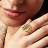 image:imageRossSimons 875 Carat Lemon Quartz Bumblebee Ring With Smoky Quartz and Black Spinels in 18kt Gold Over SterlingQuartz