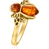 image:imageRossSimons Amber Bumblebee Ring in 18kt Gold Over SterlingAmber