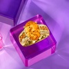 image:imageRossSimons Amber and 50 ct tw Citrine Ring With White Topaz in 18kt Gold Over SterlingAmber