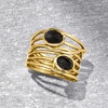image:imageRossSimons Black Onyx Highway Ring in 18kt Gold Over SterlingOnyx