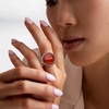 image:imageRossSimons Carnelian and 60 ct tw White Topaz Ring in 18kt Gold Over SterlingCarnelian