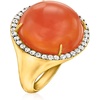 image:imageRossSimons Carnelian and 60 ct tw White Topaz Ring in 18kt Gold Over SterlingCarnelian