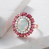image:imageRossSimons Ethiopian Opal 150 ct tw Pink Tourmaline and 60 ct tw White Topaz Ring in 18kt Rose Gold Over SterlingOpal
