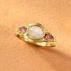 image:imageRossSimons Ethiopian Opal and 40 ct tw Pink Tourmaline Ring in 18kt Gold Over SterlingOpal