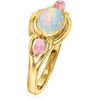 image:imageRossSimons Ethiopian Opal and 40 ct tw Pink Tourmaline Ring in 18kt Gold Over SterlingOpal