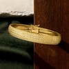 image:imageRossSimons Italian 18kt Gold Over Sterling Textured and Polished Omega Braceletno gemstone