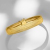 image:imageRossSimons Italian 18kt Gold Over Sterling Textured and Polished Omega Braceletno gemstone