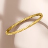 image:imageRossSimons Italian 4mm 18kt Gold Over Sterling Twisted Bangle Braceletno gemstone