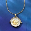 image:imageRossSimons Italian Genuine Lira Coin Pendant Necklace in 18kt Gold Over Sterling
