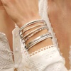 image:imageRossSimons Italian Sterling Silver Jewelry Set 7 Assorted Texture Bangle Braceletsno gemstone