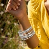 image:imageRossSimons Italian Sterling Silver Jewelry Set 7 Assorted Texture Bangle Braceletsno gemstone