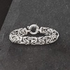 image:imageRossSimons Italian Sterling Silver Textured and Polished Byzantine Braceletno gemstone