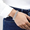 image:imageRossSimons Italian Sterling Silver Textured and Polished Byzantine Braceletno gemstone