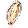 image:imageRossSimons Italian Sterling Silver and 18kt 2Tone Gold Over Sterling Petite Rolling RingNo Gemstone