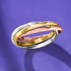 image:imageRossSimons Italian Sterling Silver and 18kt 2Tone Gold Over Sterling Petite Rolling RingNo Gemstone