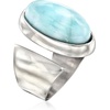 image:imageRossSimons Larimar Wrap Ring in Sterling SilverLarimar