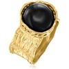 image:imageRossSimons Onyx Wide Ring in 18kt Gold Over SterlingOnyx