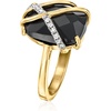 image:imageRossSimons Onyx and 10 ct tw White Topaz Ring in 18kt Gold Over SterlingOnyx