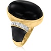 image:imageRossSimons Onyx and 22 ct tw Diamond Ring With Black Enamel in 18kt Gold Over SterlingOnyx