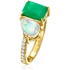 image:imageRossSimons Opal and 180 Carat Emerald Toi Et Moi Ring With 10 ct tw White Topaz in 18kt Gold Over SterlingEmerald