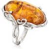 image:imageRossSimons Orange Amber Ring in Sterling SilverAmber