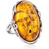 image:imageRossSimons Orange Amber Ring in Sterling SilverAmber
