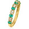 image:imageRossSimons Pure Collection 020 ct tw Emerald and 11 ct tw Diamond Ring in 14kt Yellow GoldEmerald
