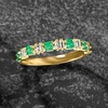 image:imageRossSimons Pure Collection 020 ct tw Emerald and 11 ct tw Diamond Ring in 14kt Yellow GoldEmerald