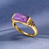 image:imageRossSimons Purple Turquoise and 10 ct tw Amethyst Ring in 18kt Gold Over SterlingAmethyst