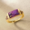image:imageRossSimons Purple Turquoise and 10 ct tw Amethyst Ring in 18kt Gold Over SterlingAmethyst