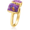 image:imageRossSimons Purple Turquoise and 110 Carat Amethyst Toi Et Moi Ring in 18kt Gold Over SterlingAmethyst