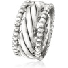 image:imageRossSimons RhodiumPlated Beaded Border RingNo Gemstone