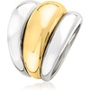 image:imageRossSimons Silver and 14kt GoldPlated 3Row RingNo Gemstone