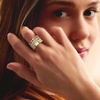 image:imageRossSimons Silver and 14kt GoldPlated Jewelry Set 5 Stackable RingsNo Gemstone