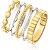 image:imageRossSimons Silver and 14kt GoldPlated Jewelry Set 5 Stackable RingsNo Gemstone